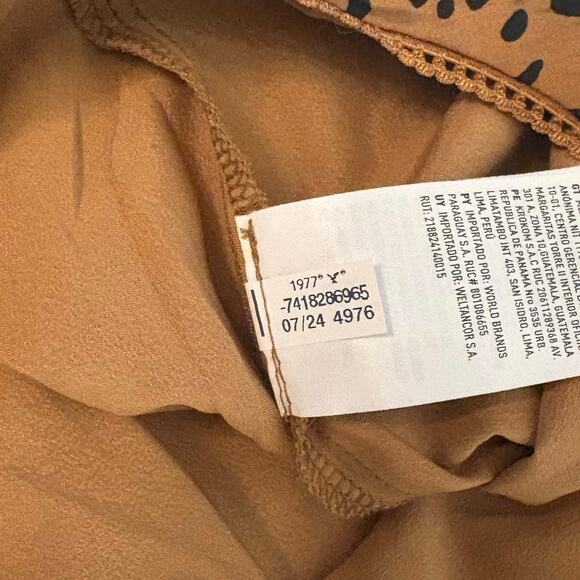 American Eagle Leopard Print Satin Slip Skirt Size Large - Picture 8 of 10